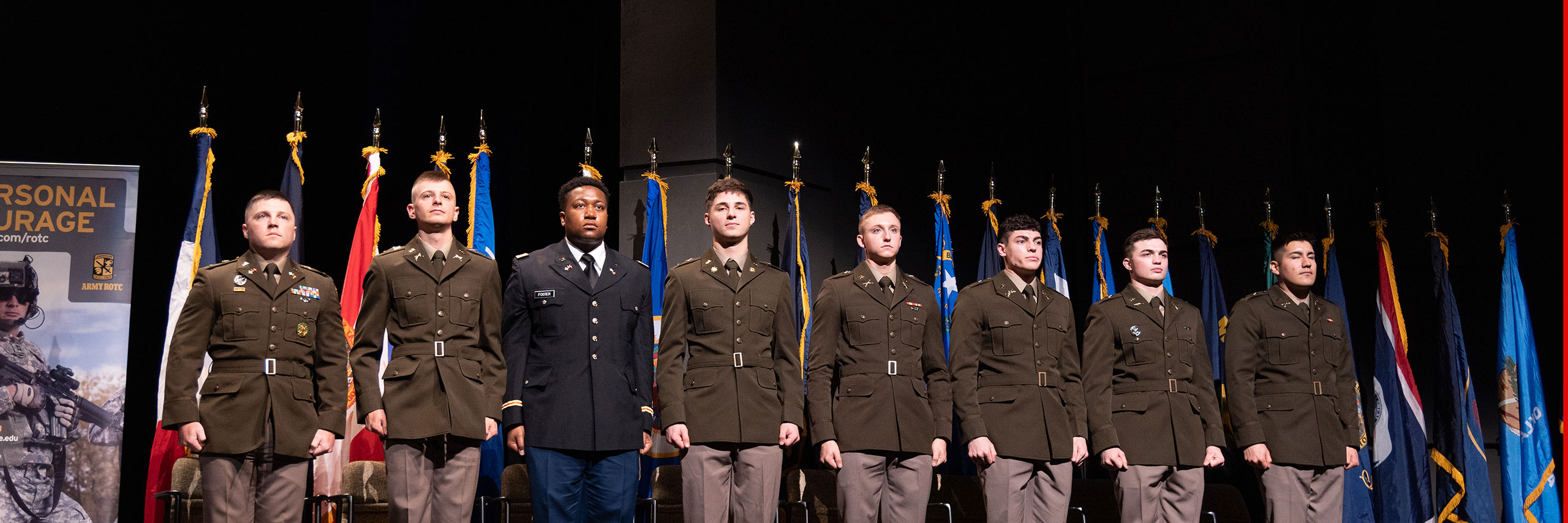 Military Science cadets pose for a photo.