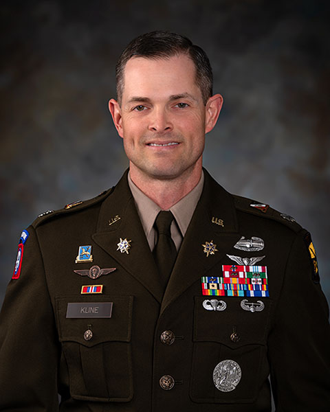 Lieutenant Colonel Kraig Kline, Professor of Military Science